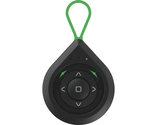 Télécommande noire avec boucle verte