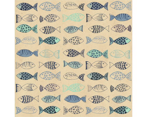 Serviettes By Nature 33x33 cm many Fishes 20 pces