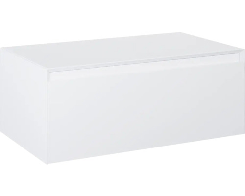 Meuble sous lavabo Jungborn DECEM lxhxp 80x31.9x45.8 cm blanc mat