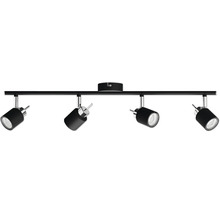 Plafonnier noir avec quatre spots