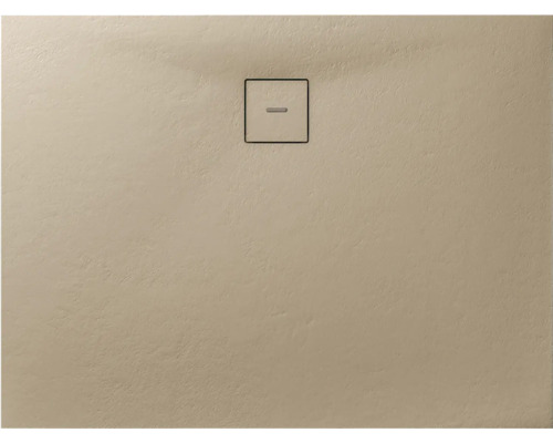 Duschwanne Mineralguss BREUER Modern Line Steinoptik Sandstein 75 x 100 cm Duschwanne mit Ablauf