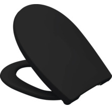 Schwarzer WC-Sitz aus Kunststoff