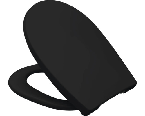 Abattant de WC noir en plastique
