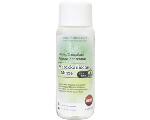 Sauna und Dampfbadduft Weka marokansiche Minze Weka Saunaaufguss Marokkanische Minze Konzentrat, 250ml Flasche