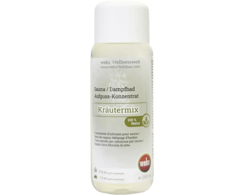 Parfums pour sauna et hammam weka mélange d'herbes Weka concentré de mélange d''herbes pour sauna 250 ml