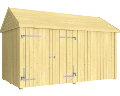 Gerätehaus PLUS Classic Multi Gartenhaus 10 m² 2 Module mit Doppeltür und geschlossener Front