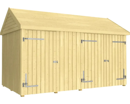 Gerätehaus PLUS Classic Multi Gartenhaus 10 m² 2 Module mit Einzel- und Doppeltür