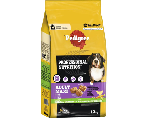 Pedigree Nourriture sèche pour chiens Professional Nutrition Adult Maxi volaille et légumes 12 kg