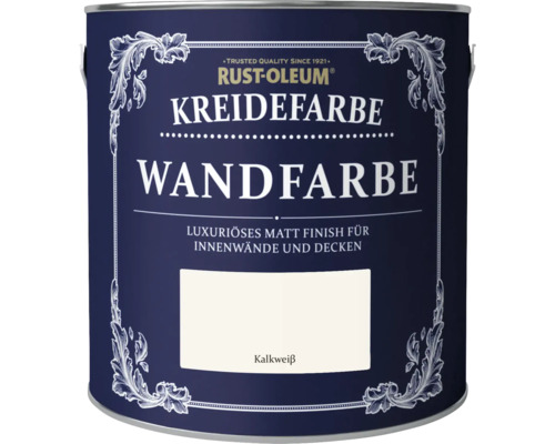 Rust-Oleum® Chalky Finish Wandfarbe weiss 2,5 l Dose Kreidefarbe Wandfarbe von Rust-Oleum