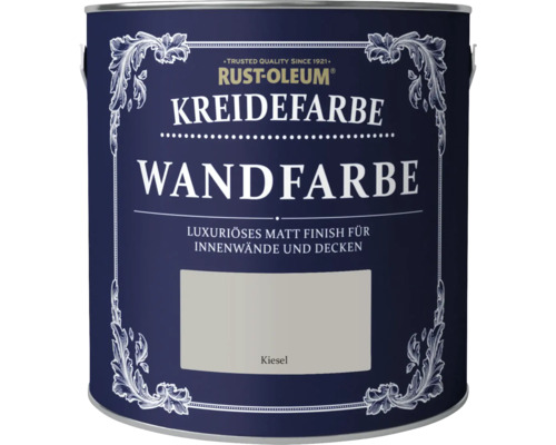 Rust-Oleum® Chalky Finish Wandfarbe grau 2,5 l Dose Kreidefarbe Wandfarbe Kiesel von Rust-Oleum