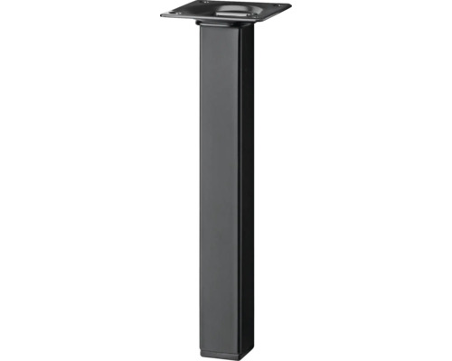 Pied de table Tarrox carré 25 x 25 x 300 mm noir