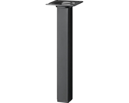 Pied de table Tarrox carré 25 x 25 x 200 mm noir