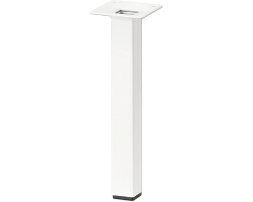 Pied de table Tarrox carré 25 x 25 x 300 mm, blanc