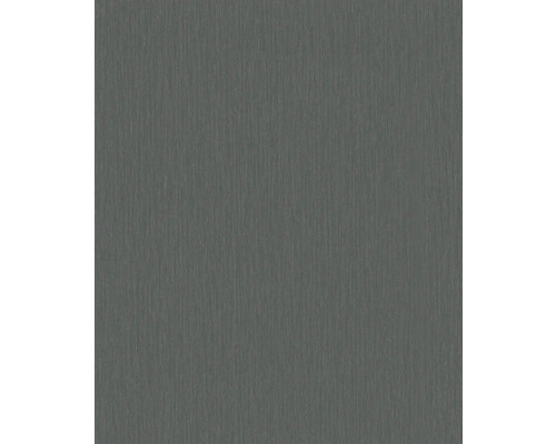 Papier peint intissé 82382 Jackie Uni anthracite Papier peint vinyle gris avec une légère structure