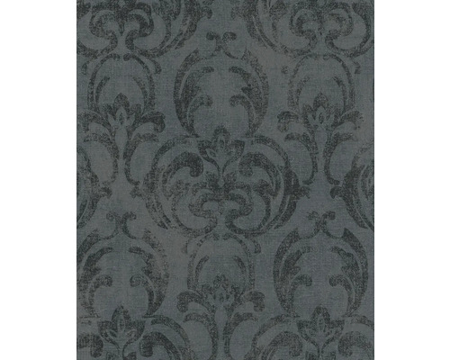 Papier peint intissé 82391 Jackie ornement gris foncé noir Papier peint à motif ornemental