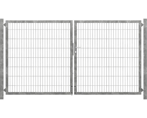 Premium-Doppeltor 400 x 160 cm 8/6/8 Rahmen 60x40 inkl. Pfosten zum Einbetonieren feuerverzinkt Premium-Doppeltor 400 x 160 cm 8/6/8 Rahmen 60x40 inkl. Pfosten zum Einbetonieren feuerverzinkt