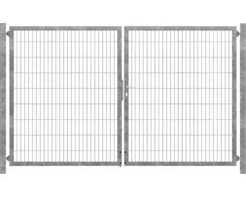 Premium-Doppeltor 400 x 180 cm 8/6/8 Rahmen 60x40 inkl. Pfosten zum Einbetonieren feuerverzinkt Premium-Doppeltor 400 x 180 cm 8/6/8 Rahmen 60x40 inkl. Pfosten zum Einbetonieren feuerverzinkt
