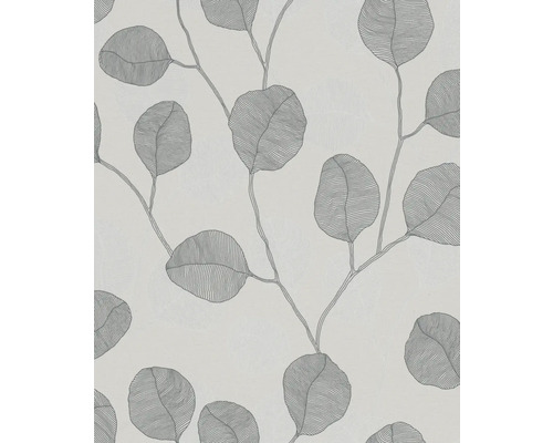 Papier peint intissé 34810 GZSZ feuilles gris Papier peint avec motif de feuilles