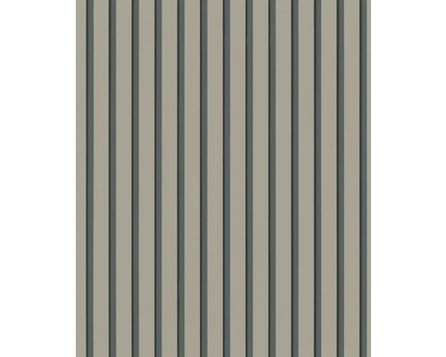 Vliestapete 34829 GZSZ Streifen beige grau Paneelwand mit vertikalen Lamellen
