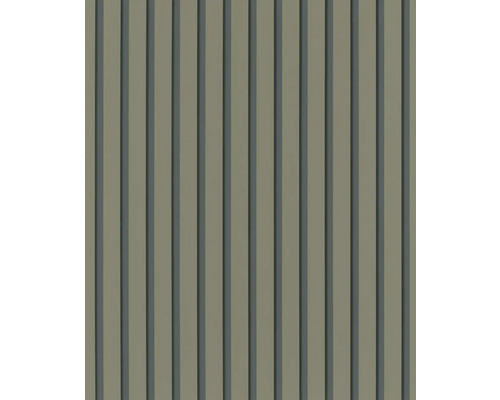 Vliestapete 34832 GZSZ Streifen grau grün Wandpaneel mit vertikalen Lamellen