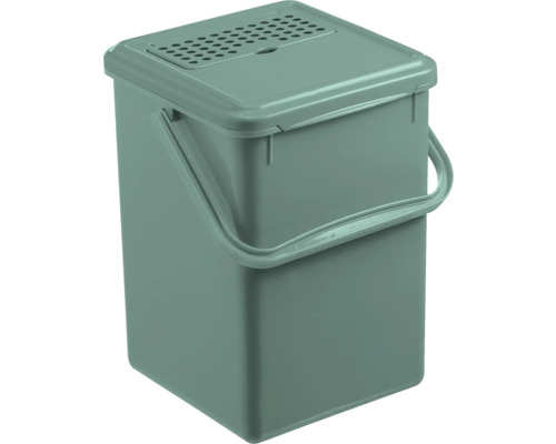 Seau à compost avec filtre à charbon actif Rotho BIO 9 litres Mistletoe green