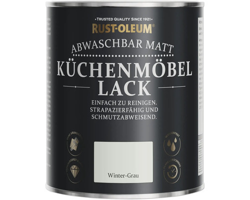 Rust-Oleum® Küchenmöbellack Winter-Grau 750 ml Dose Küchenmöbellack Wintergrau von Rust-Oleum, abwaschbar und matt