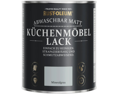 Rust-Oleum® Küchenmöbellack Mineralgrau 750 ml Küchenmöbellack Mineralgrau von Rust-Oleum, abwaschbar und matt