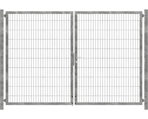 Premium-Doppeltor 400 x 200 cm 8/6/8 Rahmen 60x40 inkl. Pfosten zum Einbetonieren feuerverzinkt Premium-Doppeltor 400 x 200 cm 8/6/8 Rahmen 60x40 inkl. Pfosten zum Einbetonieren feuerverzinkt