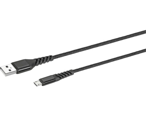 Câble USB USB A-USB-B Micro noir 3 m