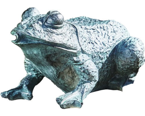 Figurine de bassin HEISSNER grenouille avec pompe jusqu'à 250 l/h, fonctionnement solaire avec pompe et panneau solaire avec câble de connexion de 3 m