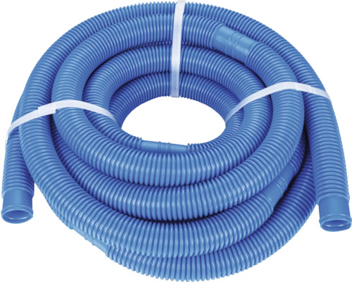 Tuyau de piscine en plastique L 6,6 m Ø 32 mm bleu Tuyau de piscine enroulé et fixé par des bandes