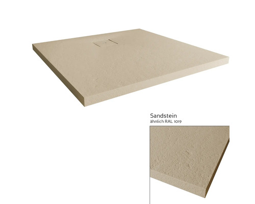 Receveur de douche carré en grès avec drain