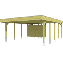 Carport pour deux véhicules SKAN HOLZ Friesland 557 x 708 cm, imprégné par immersion