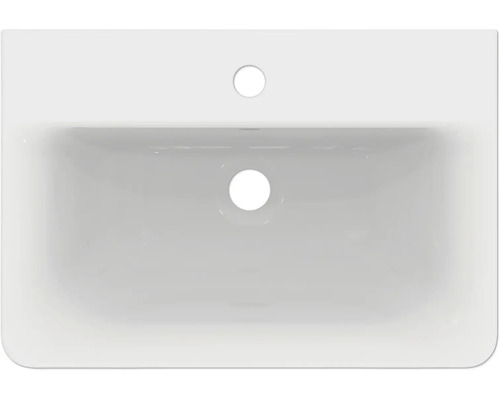 Vasque en céramique avec trou de robinet et trop-plein