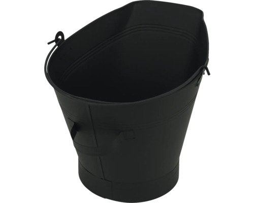 Pelletträger Valo 37x32,5 cm schwarz Schwarzer Metalleimer mit Tragegriff