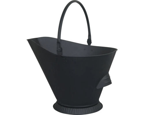 Pelletträger Valo 42,5x30 cm schwarz Kohleeimer aus Metall mit Tragegriff