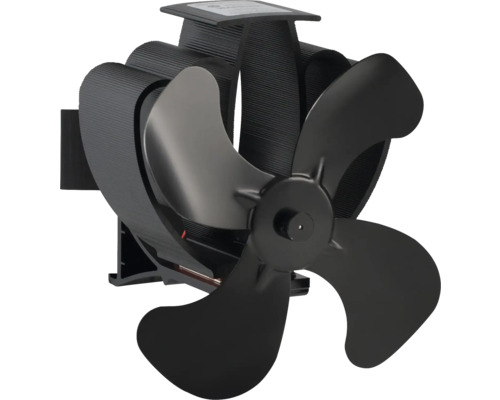 Kaminofenventilator Valo wärmebetrieben schwarz für Ofenrohr Kaminventilator mit drei Flügeln zur Verbesserung der Wärmeverteilung