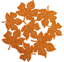 Set de table en feutre motif feuille