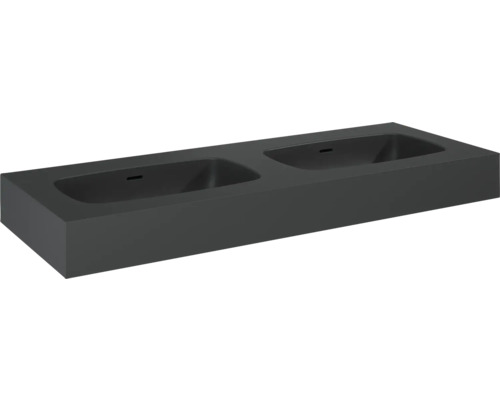 Lavabo double Jungborn DECEM 121x12x46 cm anthracite mat