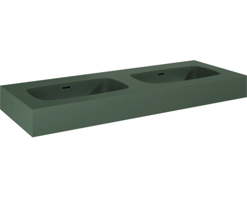 Lavabo double Jungborn DECEM 121x12x46 cm vert mat