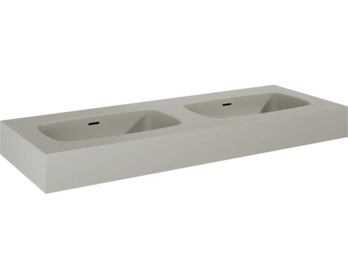 Lavabo double Jungborn DECEM 121x12x46 cm fume mat