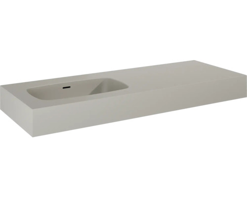 Lavabo Jungborn DECEM gauche 121x12x46 cm fume mat