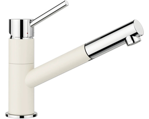 Robinet de cuisine avec douchette Blanco KANO-S chrome blanc délicat 527655