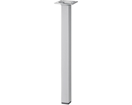 Tarrox Pied de table carré 25 x 25 x 400 mm, argent