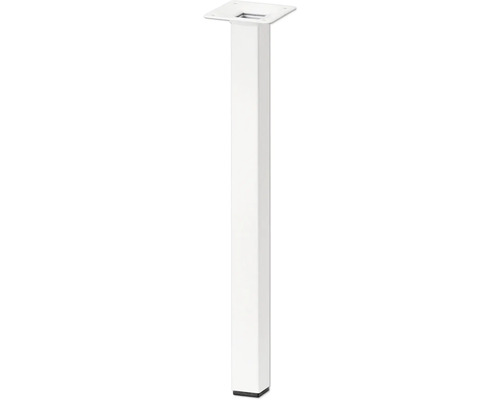 Pied de table Tarrox carré 25 x 25 x 400 mm, blanc