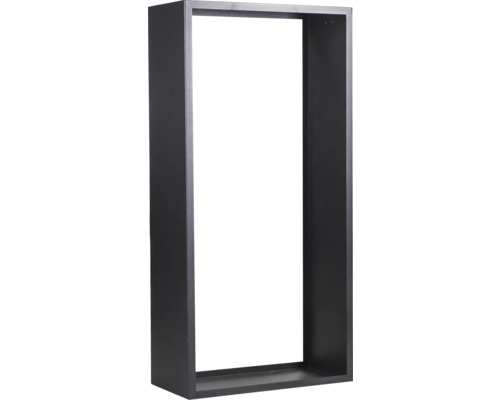 NOUVEL Abri pour bois de cheminée et aide à l'empilage 72x35x148 cm anthracite Cadre d''étagère métallique