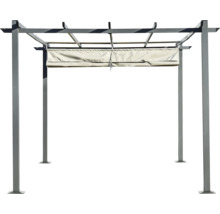 Pergola mit einziehbarem Seitenteil für den Garten