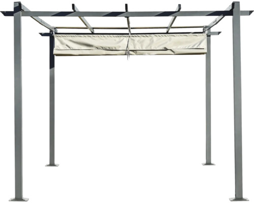 Pergola mit einziehbarem Seitenteil für den Garten