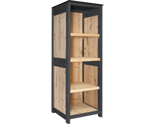 Armoire de jardin/Cuisine d'extérieur Konsta Type 603 sapin de Douglas armoire haute 58 x 58 x 172 cm naturel/anthracite