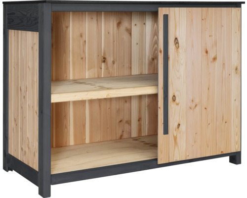 Konsta Gartenschrank/Outdoorküche Typ 603 Douglasie Eckmodul Tür rechts 120x58x92 cm natur